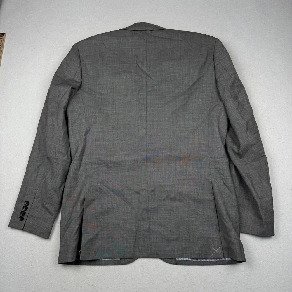 J.Crew Blazer Mens 42R Gray Ludlow Tollegno 1900 Wool Two Button Jacket Slim Fit